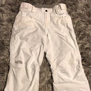 Girl's White North Face Snow pants